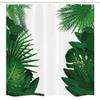 Ambesonne Leaf Stall Shower Curtain, Exotic Fantasy Hawaiian Tropical Palm Leaves Floral Graphic Art Print, Fabric Bathroom Decor Set with Hooks, 54" W x 78" L, Green White view 4
