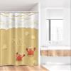 Ambesonne Crabs Stall Shower Curtain, Funny Summer Card Animals on The Beach Holiday Vacation Theme Print, Fabric Bathroom Decor Set with Hooks, 36" W x 72" L, Sand Brown and White view 2