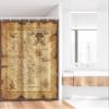 Ambesonne Island Map Stall Shower Curtain, Super Detailed Treasure Map Grungy Rustic Pirates Gold Secret Sea History Theme, Fabric Bathroom Decor Set with Hooks, 36" W x 72" L, Beige Brown view 2