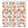 Ambesonne Geometric Stall Shower Curtain, Triangles Argyle Like Polygonal Pattern Modern Look Zigzag Ornament, Fabric Bathroom Decor Set with Hooks, 36" W x 72" L, Orange Salmon view 3