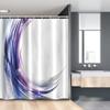 Ambesonne Abstract Stall Shower Curtain, Cool Wave Like Ombre Design Vibrant Color Dots Art, Fabric Bathroom Decor Set with Hooks, 54" W x 78" L, Purple Blue and White view 1