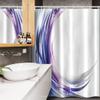 Ambesonne Abstract Stall Shower Curtain, Cool Wave Like Ombre Design Vibrant Color Dots Art, Fabric Bathroom Decor Set with Hooks, 54" W x 78" L, Purple Blue and White view 3