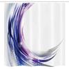 Ambesonne Abstract Stall Shower Curtain, Cool Wave Like Ombre Design Vibrant Color Dots Art, Fabric Bathroom Decor Set with Hooks, 54" W x 78" L, Purple Blue and White view 4