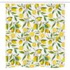 Ambesonne Nature Stall Shower Curtain, Exotic Lemon Tree Branches Yummy Delicious Kitchen Gardening Design, Fabric Bathroom Decor Set with Hooks, 36" W x 72" L, Fern Green Yellow White view 3