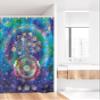 Ambesonne Mandala Stall Shower Curtain, Tree of Life Floral Style Mandala Calm Artwork Peace Design Natural Scenery, Fabric Bathroom Decor Set with Hooks, 36" W x 72" L, Blue Purple view 2