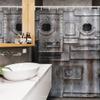 Ambesonne Industrial Stall Shower Curtain, Rusty Iron Porthole Grunge Scratched Steel Factory Entrance Retro Image, Fabric Bathroom Decor Set with Hooks, 54" W x 78" L, Dark Taupe view 3