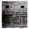 Ambesonne Industrial Stall Shower Curtain, Rusty Iron Porthole Grunge Scratched Steel Factory Entrance Retro Image, Fabric Bathroom Decor Set with Hooks, 54" W x 78" L, Dark Taupe view 4