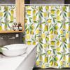 Ambesonne Nature Stall Shower Curtain, Exotic Lemon Tree Branches Yummy Delicious Kitchen Gardening Design, Fabric Bathroom Decor Set with Hooks, 54" W x 78" L, Fern Green Yellow White view 3