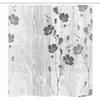 Ambesonne Flower Stall Shower Curtain, Blooming Buds and Hibiscus Flowers Simple Striped Crossed Pattern Print, Fabric Bathroom Decor Set with Hooks, 36" W x 72" L, Ivory Grey view 3
