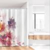 Ambesonne Abstract Stall Shower Curtain, Modern Floral Design with Burts and Leaves Detailed Romantic Image, Fabric Bathroom Decor Set with Hooks, 36" W x 72" L, Pink Purple and Orange view 2