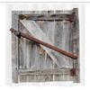 Ambesonne Rustic Stall Shower Curtain, Aged Wood Barn Door with Rusty Crossed Locks Abandoned Western Farmhouse Design, Fabric Bathroom Decor Set with Hooks, 54" W x 78" L, Brown view 4