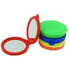 ADAMAI Cute Handhold Silica Gel Silicone Cover Round Hand Pocket Cosmetic Mini Mirror (red) view 2