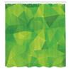 Ambesonne Green Shower Curtain, Abstract Triangles Geometric Composition Fractal Mosaic Futuristic Print, Cloth Fabric Bathroom Decor Set with Hooks, 69" W x 75" L, Lime Green Apple Green view 2