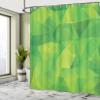 Ambesonne Green Shower Curtain, Abstract Triangles Geometric Composition Fractal Mosaic Futuristic Print, Cloth Fabric Bathroom Decor Set with Hooks, 69" W x 75" L, Lime Green Apple Green view 4