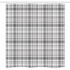 Ambesonne Grey Stall Shower Curtain, Pattern with Modified Stripes Crossed Horizontal and Vertical Lines Forming Squares, Fabric Bathroom Decor Set with Hooks, 36" W x 72" L, Grey White view 3