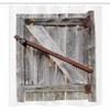 Ambesonne Rustic Stall Shower Curtain, Aged Wood Barn Door with Rusty Crossed Locks Abandoned Western Farmhouse Design, Fabric Bathroom Decor Set with Hooks, 36" W x 72" L, Brown view 3
