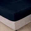 1 Piece Fitted Sheet (Bottom Sheet Only) Fits Upto 20" inches Deep Pocket 1000 Thread Count Egyptian Quality Cotton Solid Pattern (Queen, Navy Blue) view 1