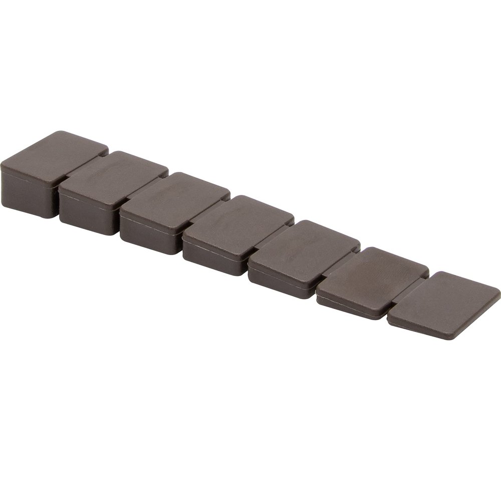 WAGNER Door Wedge/Doorstop CUTSTICK 9pcs. Set - 75 x 7 mm, Brown Wedge Made of high Class Synthetics, to be Pushed Underneath Doors, Protects Door, Wall and Furniture - 15693009