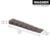 WAGNER Door Wedge/Doorstop CUTSTICK 9pcs. Set - 75 x 7 mm, Brown Wedge Made of high Class Synthetics, to be Pushed Underneath Doors, Protects Door, Wall and Furniture - 15693009 view 2