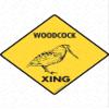 Warning! Woodcock Xing Sign - Caution Woodcock Crossing Sign (12" x 12") - Heavy Duty Exterior Rust Free .040 Thick Aluminum Wildlife Wading Bird Animal Sign with Weatherproof and UV Protection - Warning Beware of Woodcock Yard Sign - 12" x 12" view 1