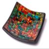 Red Co. Glass Mosaic Ceramic Catch-All Tray, Decorative Accent and Centerpiece Plate - Squared 8 inches view 1