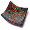 Red Co. Glass Mosaic Ceramic Catch-All Tray, Decorative Accent and Centerpiece Plate - Squared 8 inches view 2