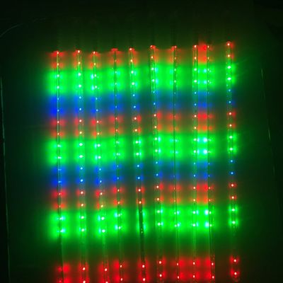 8W LED Light 50cm 480 LEDs Meteor Shower Rain LED Lights 10 Tube Snowfall String Fairy Lighting for Christmas Tree Valentine Holiday Party Outdoor Garden Decoration (Red Green Blue)