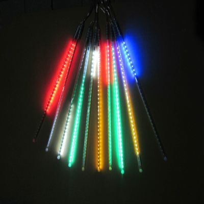 8W LED Light 50cm 480 LEDs Meteor Shower Rain LED Lights 10 Tube Snowfall String Fairy Lighting for Christmas Tree Valentine Holiday Party Outdoor Garden Decoration (Five Colors)