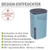 WENKO Portable Dehumidifier Drop Design, Compact and Rechargeable Dehumidifier for Bathroom, Closet, Bedroom, Garage, Covers up to 2800 Cubic Feet, 2.2 lbs, Turquoise, 5.9 x 9.1 x 5.9 in view 2