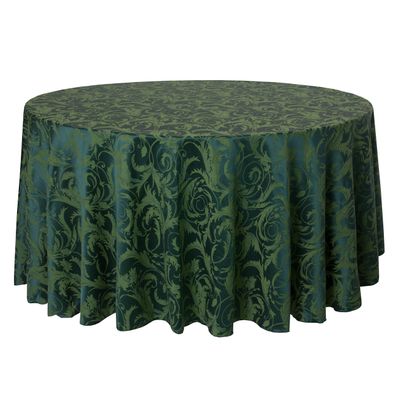 Ultimate Textile Vintage Damask Melrose 102-Inch Round Tablecloth Hunter Green