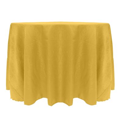 Ultimate Textile Modern Damask Kenya 102-Inch Round Tablecloth Flax Gold