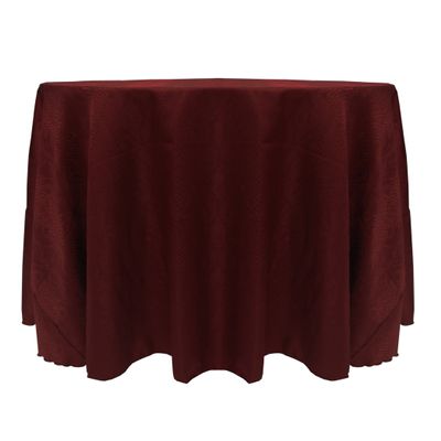 Ultimate Textile Modern Damask Kenya 102-Inch Round Tablecloth Bordeaux Red