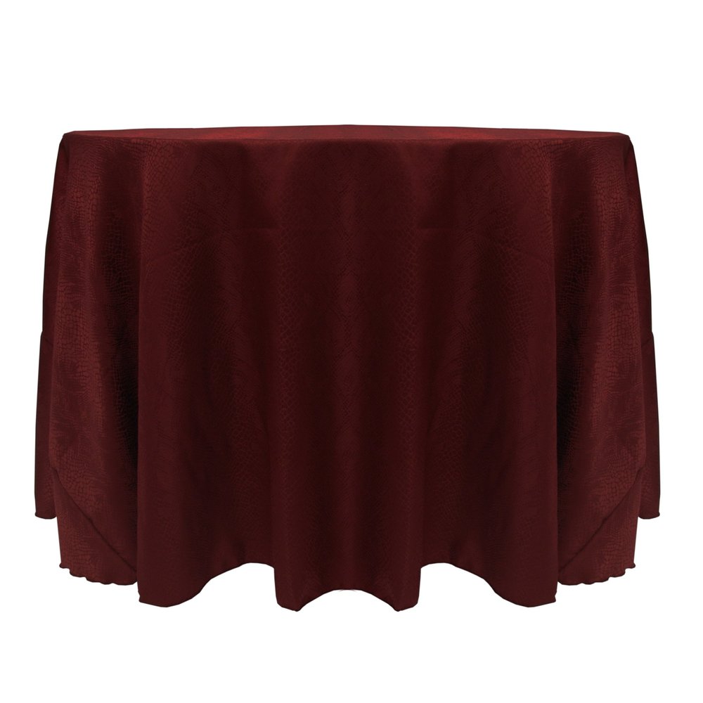 Ultimate Textile Modern Damask Kenya 102-Inch Round Tablecloth Bordeaux Red