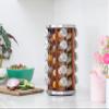 Orii 20 Jar Rotating Dark Acacia Wood Spice Rack with Spices Included & 5-Year Spice Refill Program  Rustic Wood Countertop Spice Rack with Glass Jars view 3