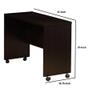 Benzara Stylish Dark Brown Finish Return with Spacious Display Top. Desk view 2