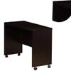 Benzara Stylish Dark Brown Finish Return with Spacious Display Top. Desk view 3