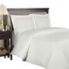 Royal Tradition Stripes Ivory 300 Thread Count Full/Queen Duvet Cover Set 100% Cotton 3PC Comforter Cover Set Button Enclosures view 1