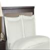 Royal Tradition Stripes Ivory 300 Thread Count Full/Queen Duvet Cover Set 100% Cotton 3PC Comforter Cover Set Button Enclosures view 2