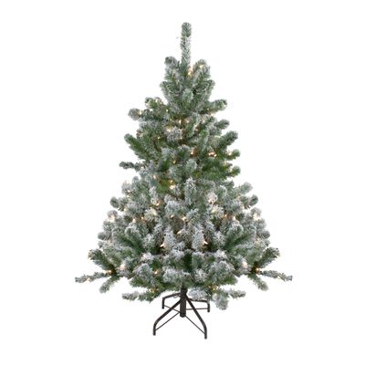 Northlight Pre-Lit Natural Emerald Artificial Christmas Tree, 4.5", Green