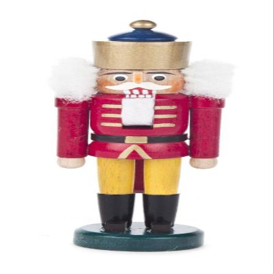 Pinnacle Peak Trading Company Red and Yellow King German Wood Miniature Christmas Nutcracker Mini 5 Inch