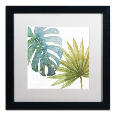 Trademark Fine Art ' Tropical Blush VIII ' White Matted Black Frame by Lisa Audit 16x16