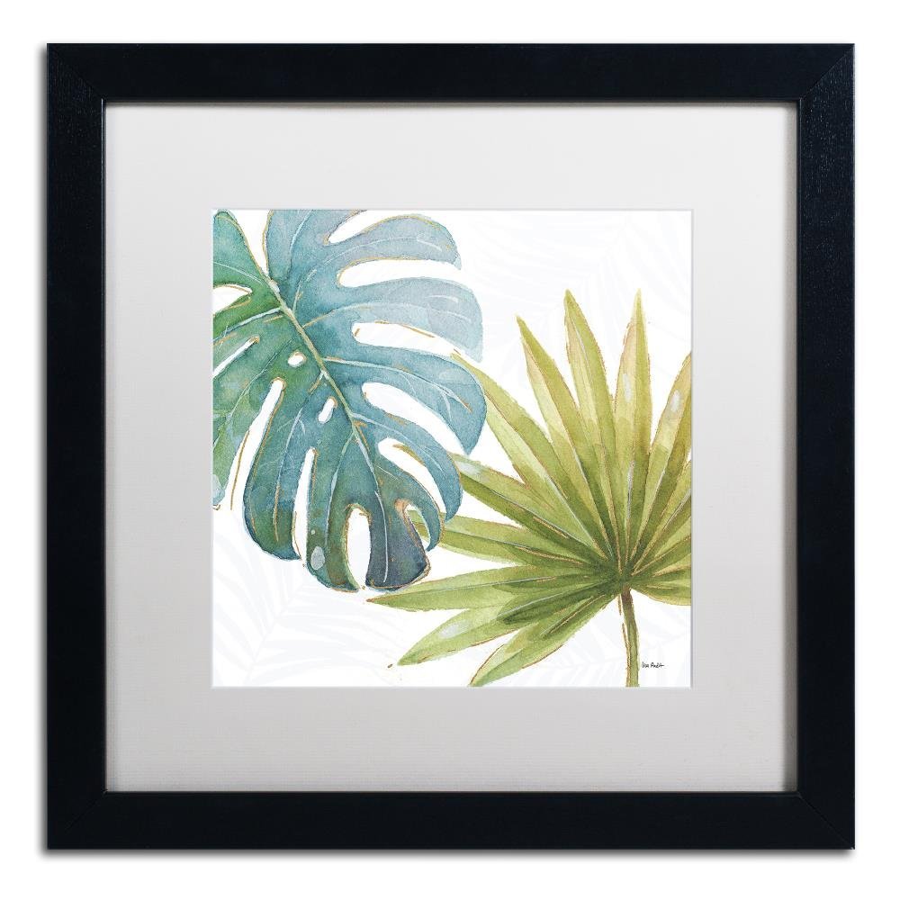 Trademark Fine Art ' Tropical Blush VIII ' White Matted Black Frame by Lisa Audit 16x16