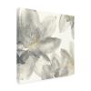 Wrapped Canvas Wall Art - Chris Paschke 'Gray and Silver Flowers I' Wall Art for Living Room, Bedroom, or Office Dcor - 18x18 view 1