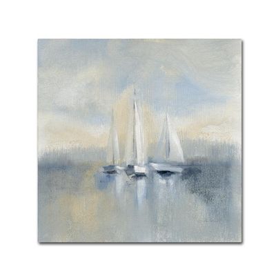 Trademark Fine Art WAP02172-C1818GG Silvia Vassileva 'Morning Sail I Blue'