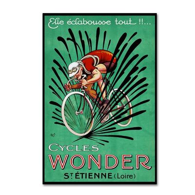 Ad Wheels 9 by Vintage Lavoie, 16x24-Inch Canvas Wall Art