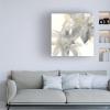 Wrapped Canvas Wall Art - Chris Paschke 'Gray and Silver Flowers II' Wall Art for Living Room, Bedroom, or Office Dcor - 18x18 view 3