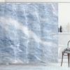 Ambesonne Marble Print Shower Curtain, Pale Shade Stone Pattern Cracks on Its Surface Geography Arrangement, Cloth Fabric Bathroom Decor Set with Hooks, 69" W x 70" L, Pale Blue White view 1