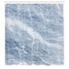 Ambesonne Marble Print Shower Curtain, Pale Shade Stone Pattern Cracks on Its Surface Geography Arrangement, Cloth Fabric Bathroom Decor Set with Hooks, 69" W x 70" L, Pale Blue White view 2