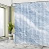 Ambesonne Marble Print Shower Curtain, Pale Shade Stone Pattern Cracks on Its Surface Geography Arrangement, Cloth Fabric Bathroom Decor Set with Hooks, 69" W x 70" L, Pale Blue White view 4