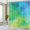 Ambesonne Green and Blue Shower Curtain, Geometric Abstract Pattern with Triangles Ombre Inspired, Cloth Fabric Bathroom Decor Set with Hooks, 69" W x 75" L, Lime Green view 4